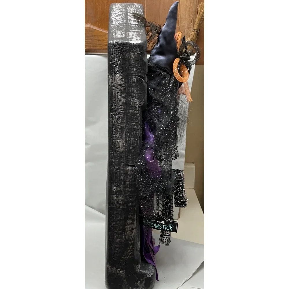 Large Gravestone Witch Boom Spider Door Greeter Halloween Decor 24